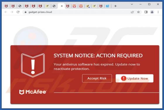 Your Antivirus Has Expired POP-UP Scam