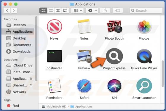ProjectExpress Adware (Mac)