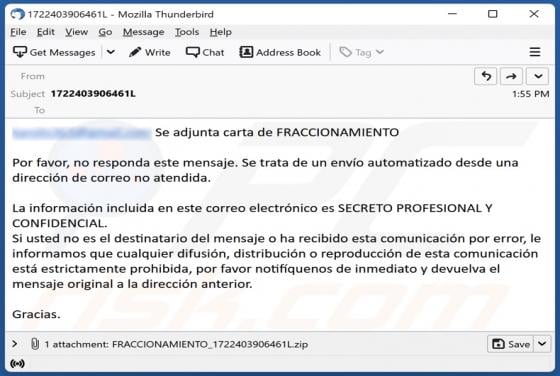 SECRETO PROFESIONAL Y CONFIDENCIAL Email Virus
