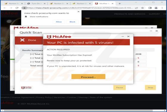 Check-pcsecurity.com Ads