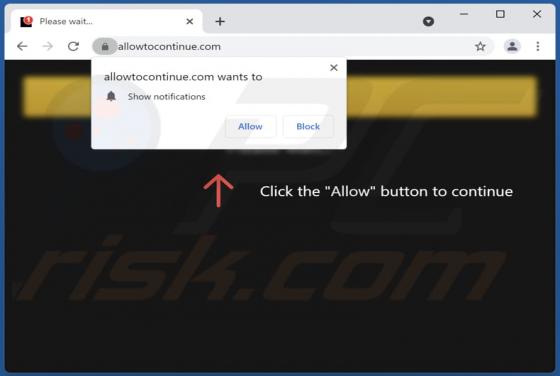 Allowtocontinue.com Ads
