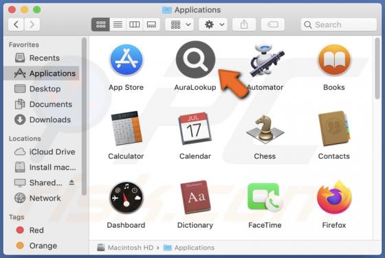 AuraLookup Adware (Mac)