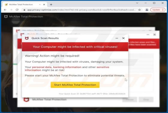 Your Computer Might Be Infected With Critical Viruses POP-UP Scam