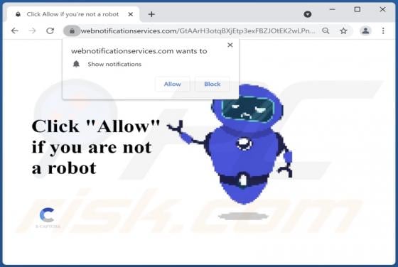 Webnotificationservices.com Ads