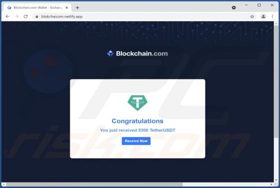 Congratulations You Just Received TetherUSDT POP-UP Scam