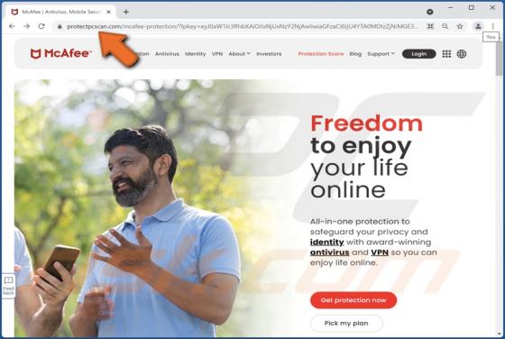 Protectpcscan.com POP-UP Scam