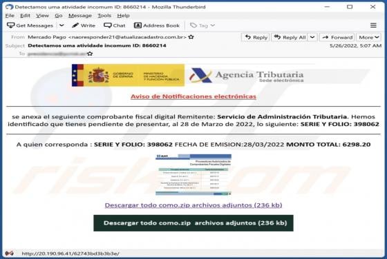 Servicio De Administración Tributaria Email Scam