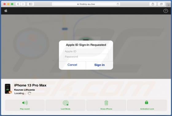 Find iPhone Scam (Mac)
