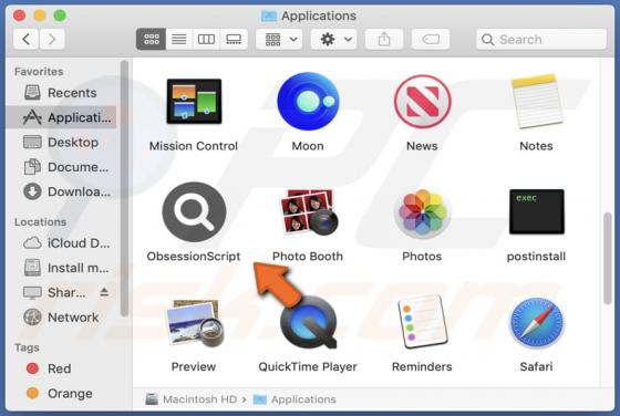 ObsessionScript Adware (Mac)