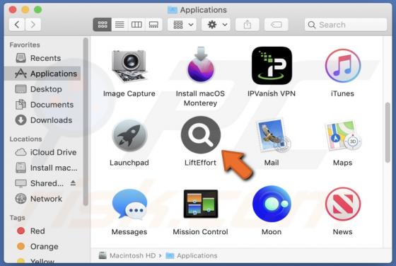 LiftEffort Adware (Mac)