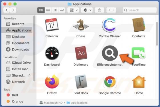 EfficiencyInternet Adware (Mac)