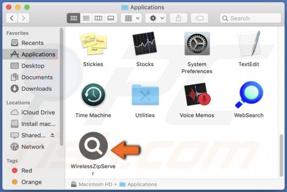 WirelessZipServer Adware (Mac)