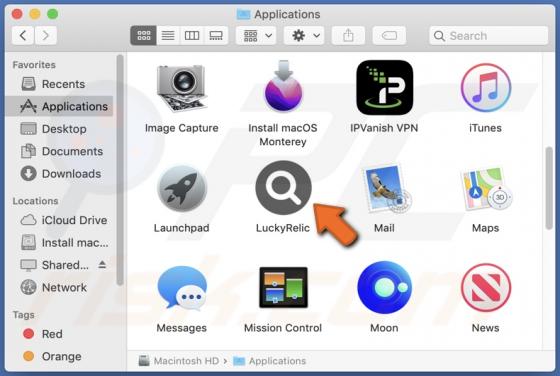 LuckyRelic Adware (Mac)