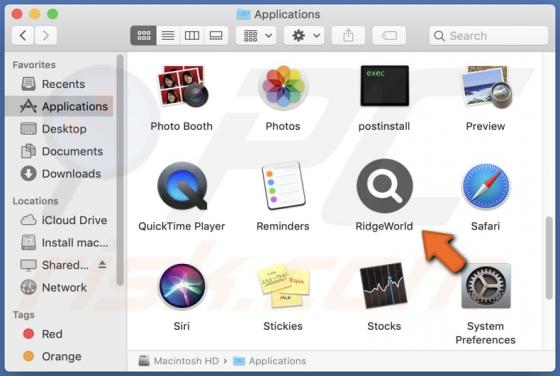 RidgeWorld Adware (Mac)
