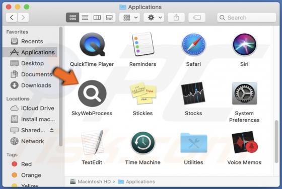 SkyWebProcess Adware (Mac)