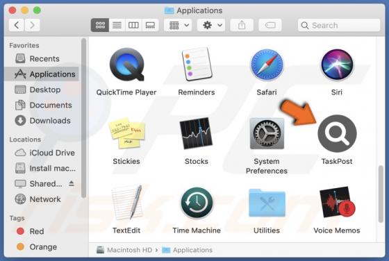 TaskPost Adware (Mac)