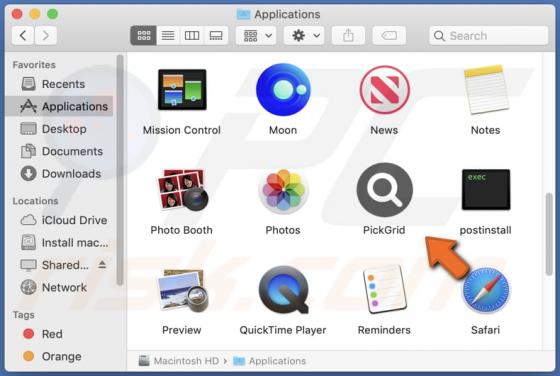PickGrid Adware (Mac)