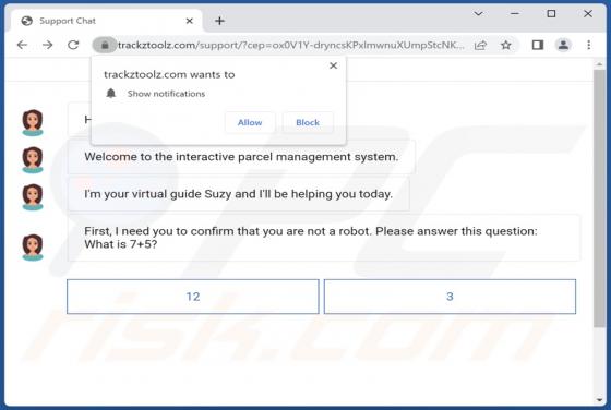 Trackztoolz.com POP-UP Scam