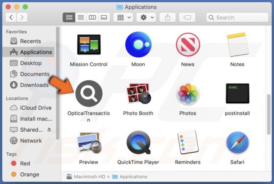 OpticalTransaction Adware (Mac)