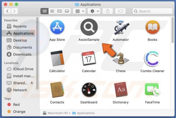 AssistSample Adware (Mac)