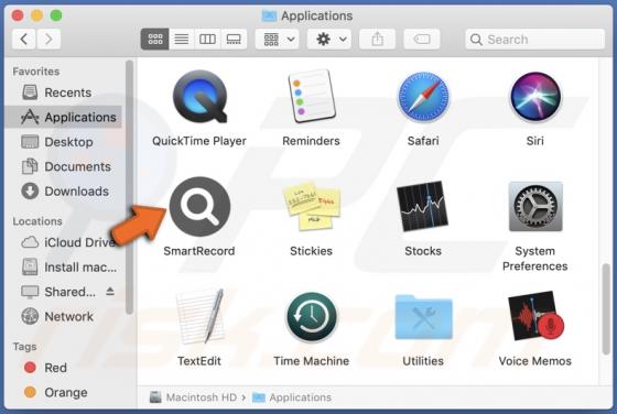 SmartRecord Adware (Mac)