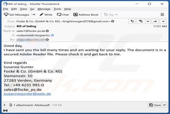 Adobe Reader File Email Scam