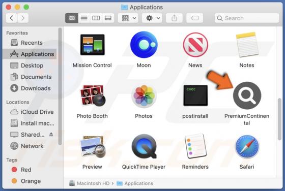 PremiumContinental Adware (Mac)