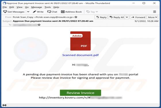 Due Payment-Invoice Email Scam