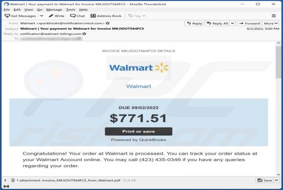Your Order Is Processed Email Scam