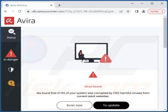 Avira - Your System Was Corrupted POP-UP Scam