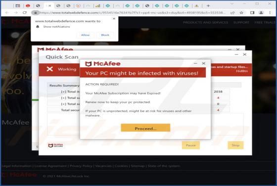 Totalwebdefence.com Ads