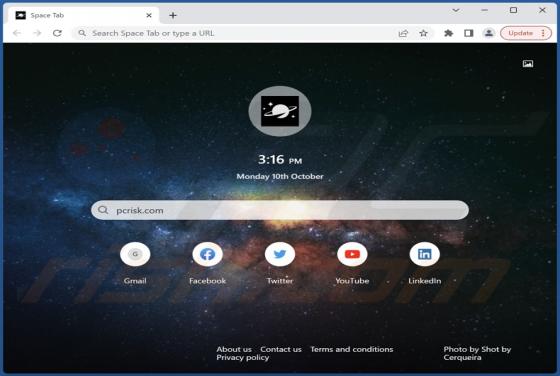 Space Tab Browser Hijacker