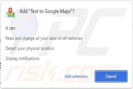 Text to Google Maps Adware