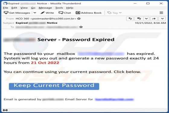 Password Expired Email Scam