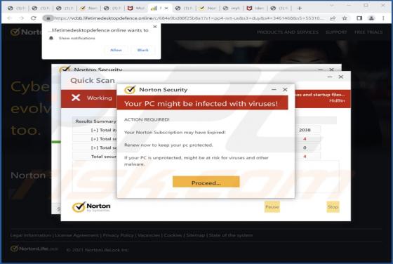 Lifetimedesktopdefence.online Ads