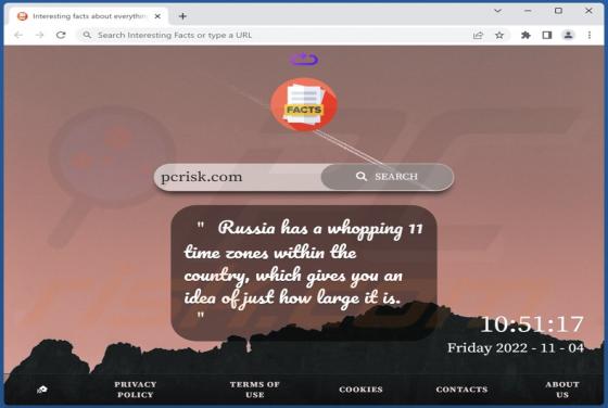 Interesting Facts Browser Hijacker