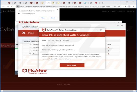 Scantowebprotection.online Ads