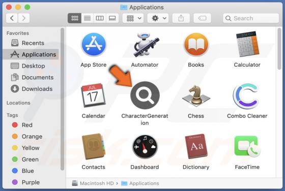 CharacterGeneration Adware (Mac)