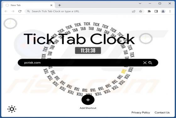 Tick Tab Clock Browser Hijacker