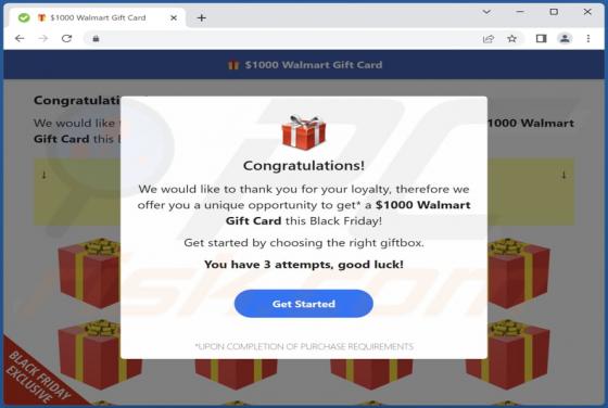 Walmart Gift Card POP-UP Scam