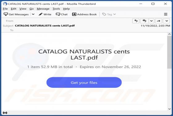 NATURALISTS Email Scam