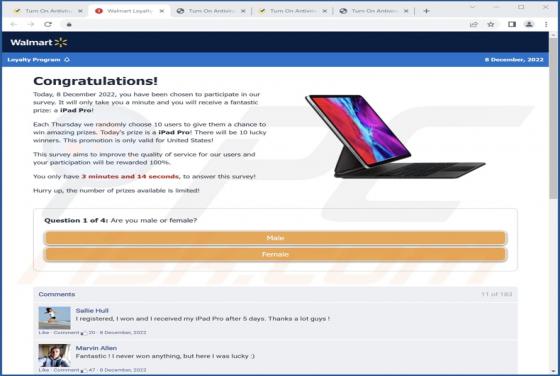 Walmart Loyalty Program POP-UP Scam