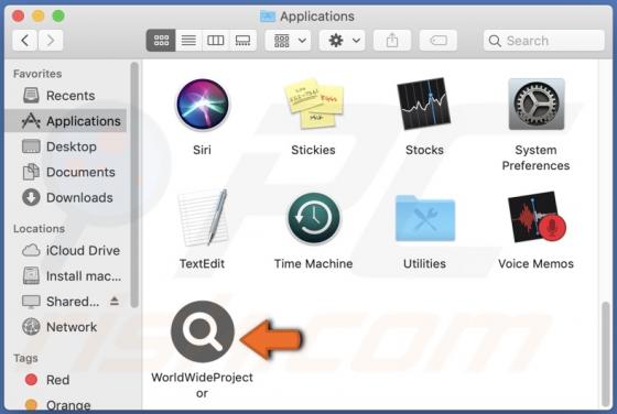 WorldWideProjector Adware (Mac)