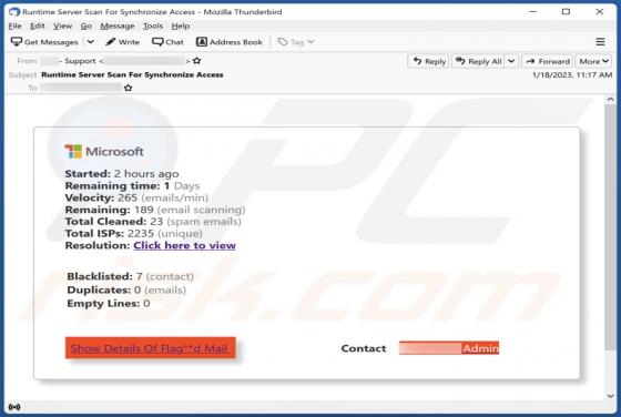 Microsoft - Flagged Mail Scam