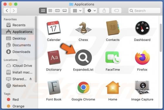 ExpandedList Adware (Mac)