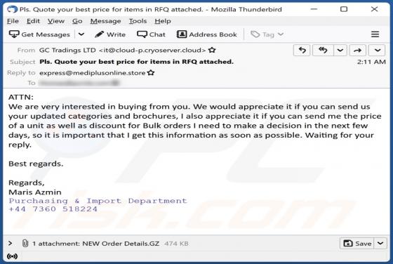 Interested In Buying From You Email Virus