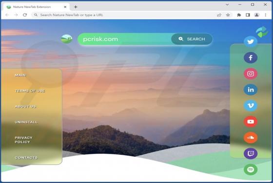 Nature NewTab Extension Browser Hijacker