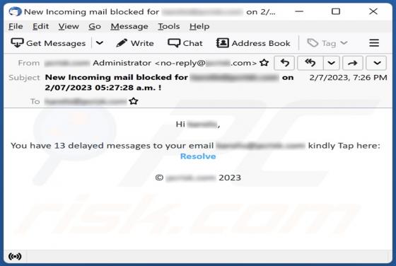 You Have Delayed Messages Email Scam