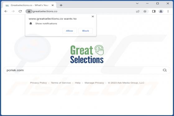 Greatselections.co Redirect