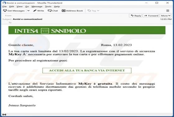 Intesa Sanpaolo Email Scam